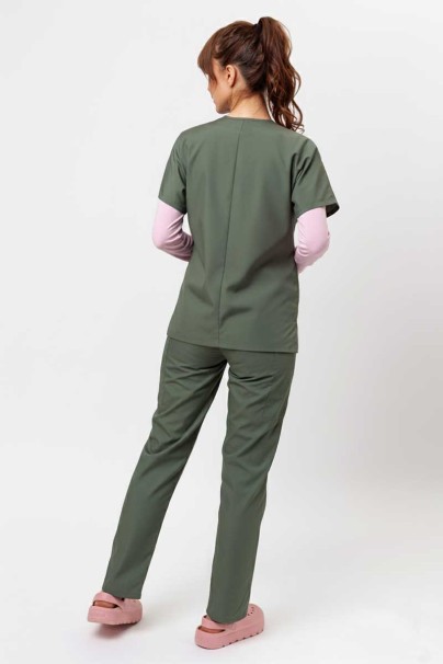 Bluza medyczna damska Cherokee Originals V-neck Top oliwkowa-6