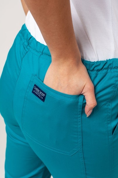 Spodnie medyczne damskie Cherokee Core Stretch Mid Rise morski błękit-4