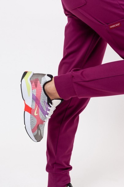 Spodnie medyczne damskie Cherokee Achieve Jogger wiśniowe-6