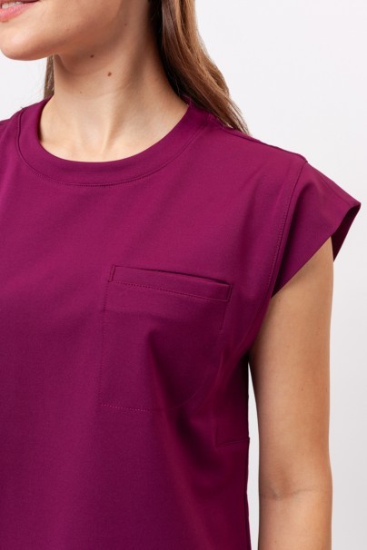 Bluza medyczna damska Cherokee Achieve Crew Neck wiśniowa-3