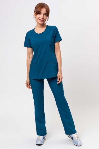 Bluza medyczna damska Cherokee Infinity Round Neck karaibski błękit-2