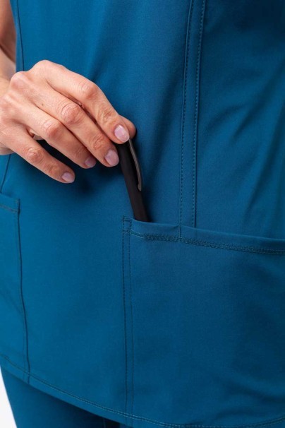 Bluza medyczna damska Cherokee Infinity Round Neck karaibski błękit-6