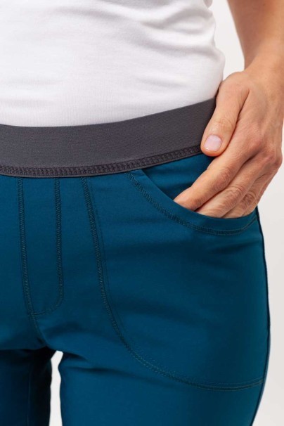 Spodnie medyczne damskie Cherokee Infinity Slim Pull-on karaibski błękit-3