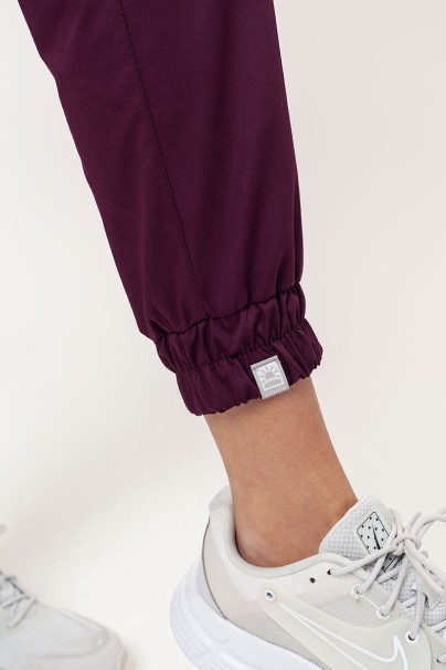 Spodnie medyczne damskie Sunrise Easy FRESH jogger burgundowe-4