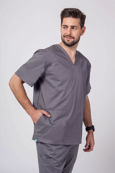 Komplet medyczny męski Sunrise Uniforms Active Men (bluza Flex, spodnie Flow jogger) szary-2