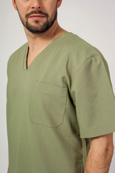 Bluza medyczna męska Sunrise Uniforms Premium Dose oliwkowa-5