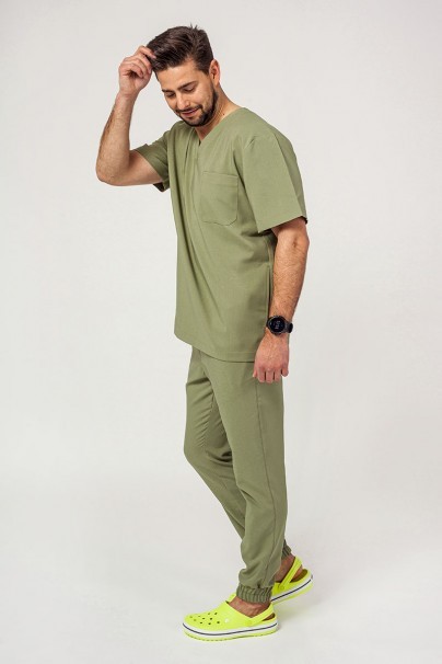 Bluza medyczna męska Sunrise Uniforms Premium Dose oliwkowa-3