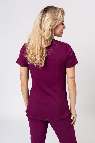 Bluza medyczna damska Dickies Balance V-neck Top wiśniowa-1