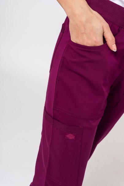 Spodnie medyczne damskie Dickies Balance Mid Rise wiśniowe-3