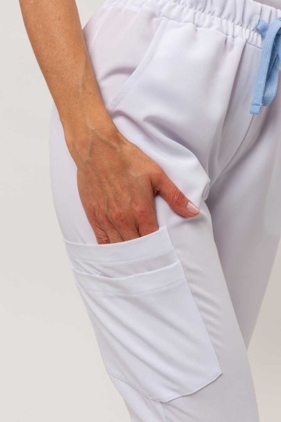 Spodnie medyczne damskie Sunrise Uniforms Premium Vibe jogger białe-4