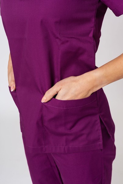 Komplet medyczny damski Sunrise Uniforms Basic Classic (bluza Light, spodnie Regular) oberżynowy-6