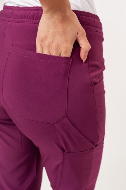 Spodnie medyczne damskie Dickies EDS Essentials Mid Rise wiśniowe-5