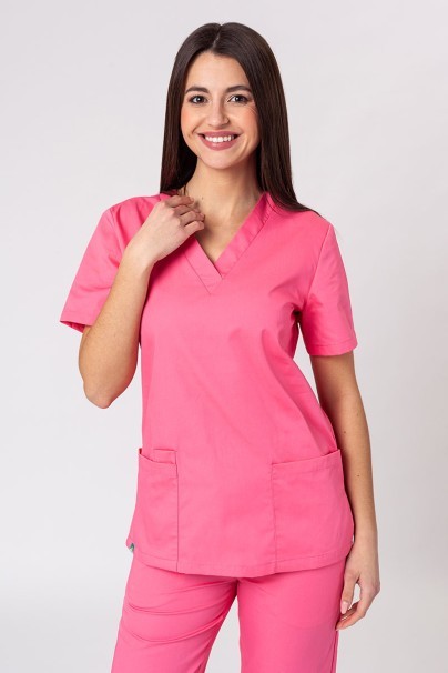Komplet medyczny damski Sunrise Uniforms Basic Classic (bluza Light, spodnie Regular) różowy-2