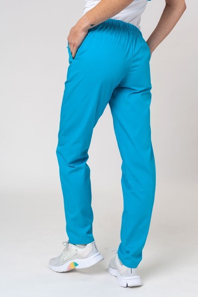Spodnie medyczne damskie Sunrise Uniforms Basic Regular turkusowe-2
