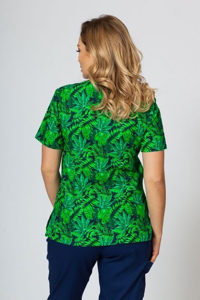 Kolorowa bluza we wzory Sunrise Uniforms zielone liście-3