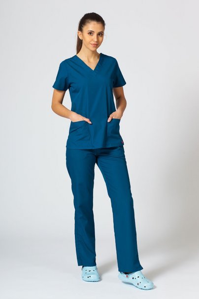 Spodnie medyczne damskie Maevn Red Panda karaibski błękit-3