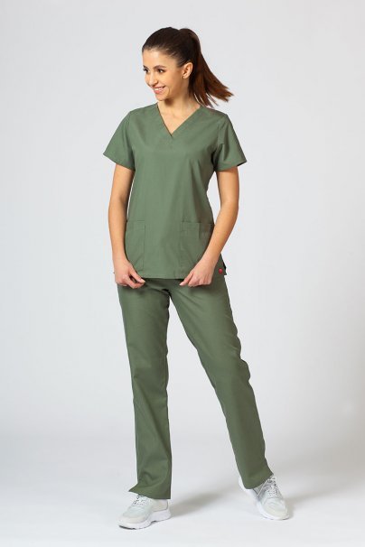 Bluza medyczna damska Maevn Red Panda oliwkowa-3