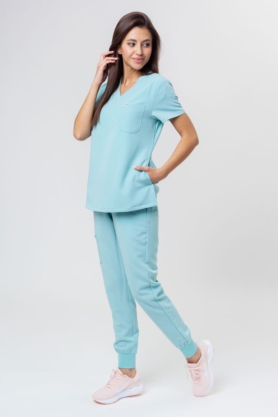 Bluza medyczna damska Uniforms World 518GTK™ Phillip aqua (kieszenie boczne)-4