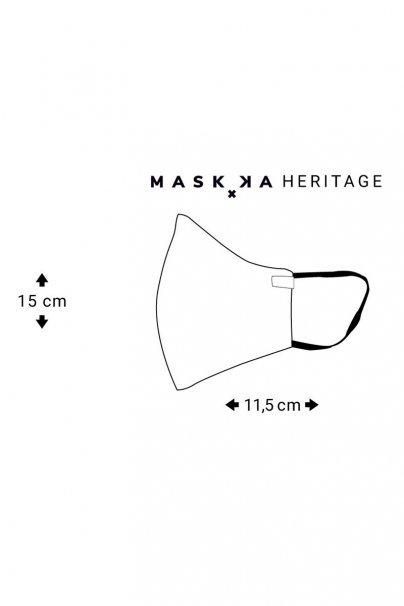 Maska ochronna Heritage, 2-warstwowa (100% bawełna) z bambusowym wnętrzem, unisex, granatowa-5