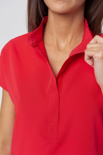 Bluza medyczna damska Uniforms World 518GTK™ Avant czerwona (magnetyczne klipsy)-3