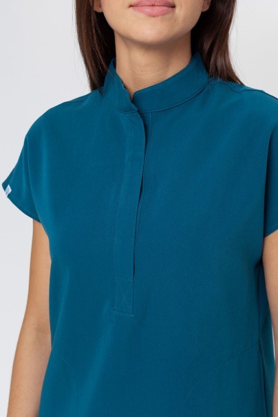 Bluza medyczna damska Uniforms World 518GTK™ Avant karaibski błękit (magnetyczne klipsy)-2