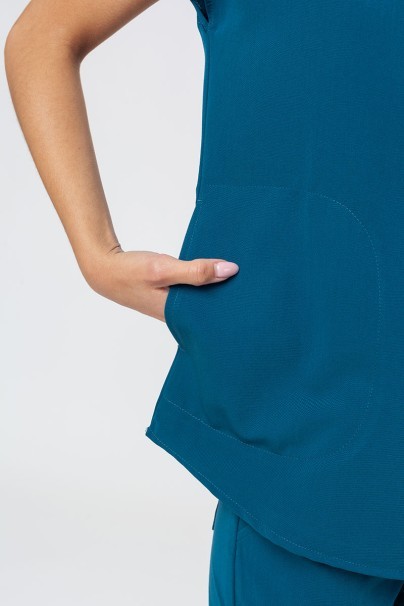 Bluza medyczna damska Uniforms World 518GTK™ Avant karaibski błękit (magnetyczne klipsy)-4