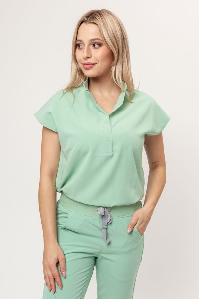 Bluza medyczna damska Uniforms World 518GTK™ Avant pistacjowa (magnetyczne klipsy)-4