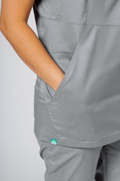 Bluza medyczna damska Sunrise Uniforms Active Kangaroo popielata-2