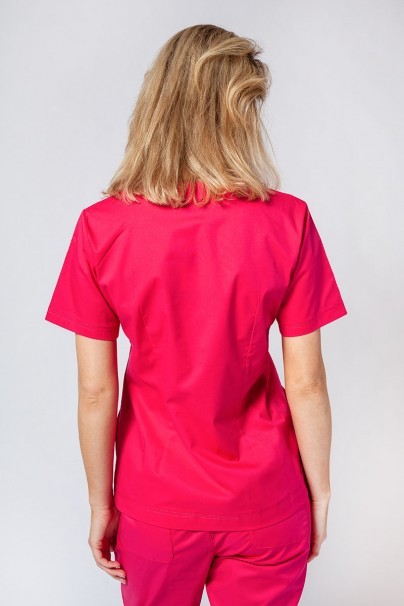 Bluza medyczna damska Sunrise Uniforms Active Bloom malinowa-2