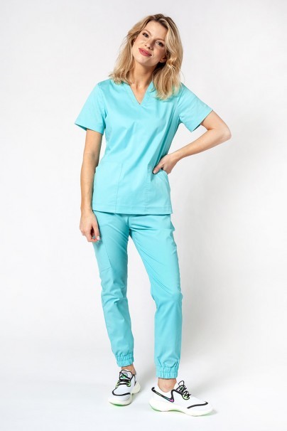 Bluza medyczna damska Sunrise Uniforms Active Bloom aqua-4