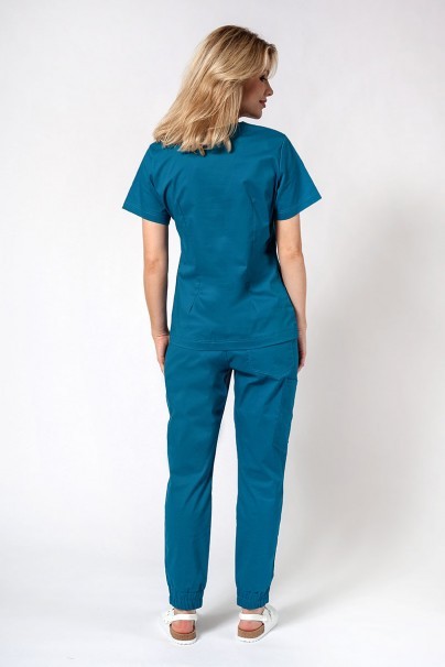 Bluza medyczna damska Sunrise Uniforms Active Bloom karaibski błękit-5