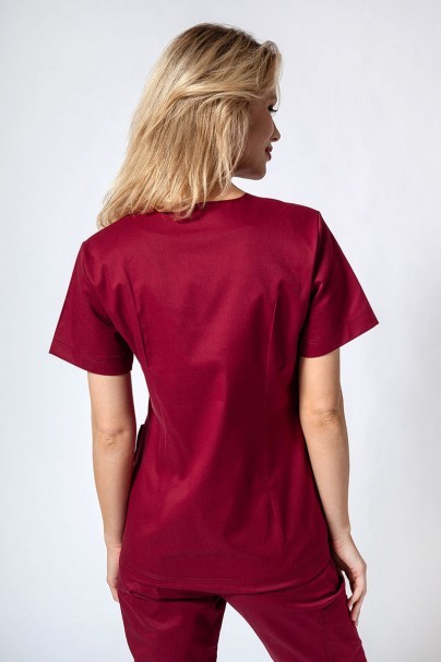 Bluza medyczna damska Sunrise Uniforms Active Bloom wiśniowa-2