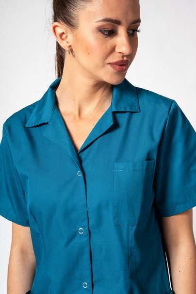 Fartuch medyczny damski Sunrise Uniforms z krótkim rękawem karaibski błękit-2