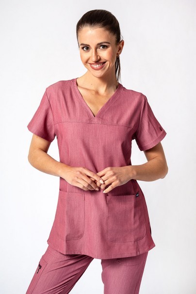 Komplet medyczny Adar Uniforms Ultimate wrzosowy (z bluzą Sweetheart - elastic)-1