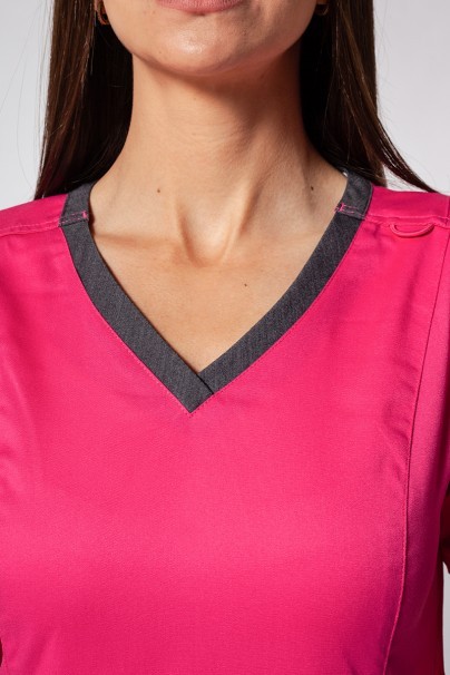 Bluza medyczna damska Maevn Matrix Contrast różowa-4