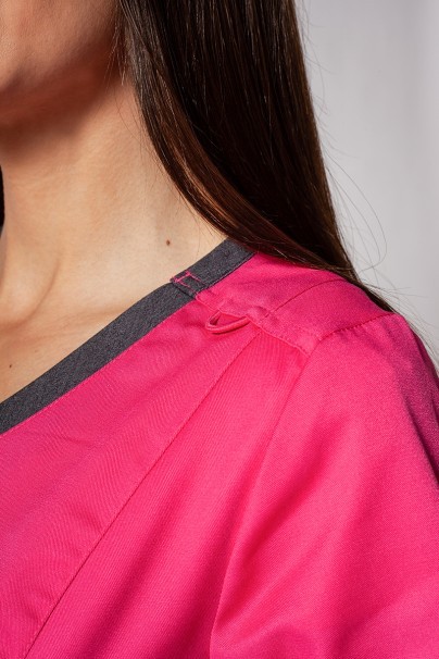 Bluza medyczna damska Maevn Matrix Contrast różowa-5