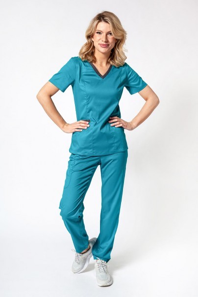 Spodnie medyczne damskie Maevn Matrix semi-jogger morski błękit-3