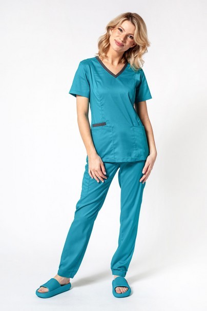 Spodnie medyczne damskie Maevn Matrix Contrast semi-jogger morski błękit-2