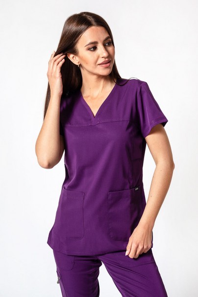 Komplet medyczny Adar Uniforms Ultimate fioletowy (z bluzą Sweetheart - elastic)-2