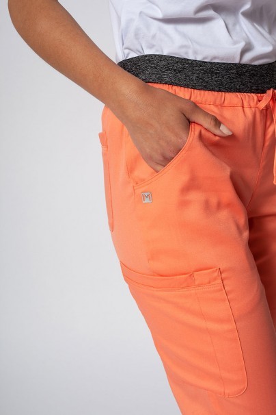 Spodnie medyczne damskie Maevn Matrix Contrast semi-jogger koralowe-3