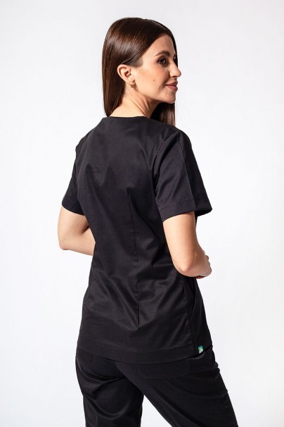 Bluza medyczna damska Sunrise Uniforms Active Bloom czarna-2