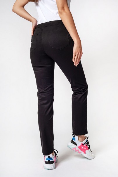 Spodnie medyczne damskie Sunrise Uniforms SLIM (elastic) czarne-2
