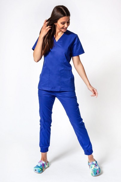Bluza medyczna damska Sunrise Uniforms Active Bloom granatowa-4