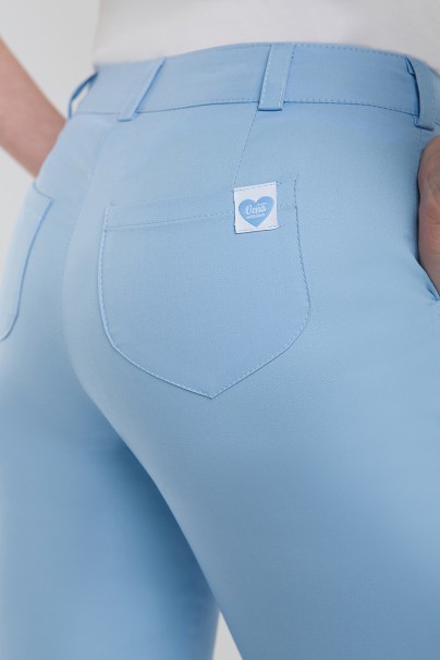 Spodnie medyczne rurki Vena Cindy błękitne-2