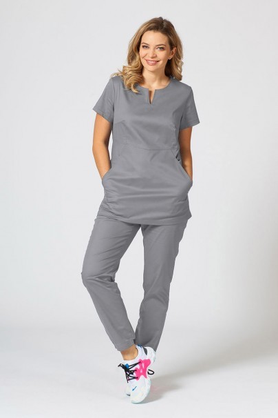 Spodnie medyczne damskie Sunrise Uniforms Active Loose popielate-1
