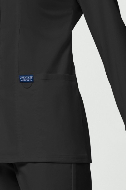 Bluza medyczna damska rozpinana Cherokee Revolution Snap czarna-6