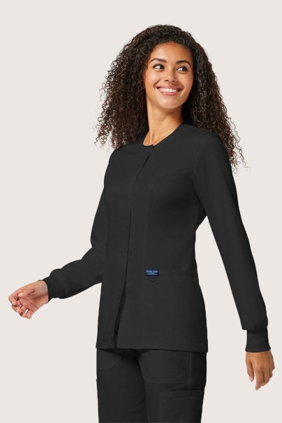 Bluza medyczna damska rozpinana Cherokee Revolution Snap czarna-4