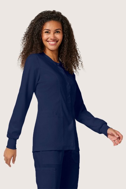 Bluza medyczna damska rozpinana Cherokee Revolution Snap ciemny granat-4