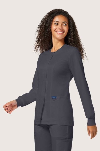 Bluza medyczna damska rozpinana Cherokee Revolution Snap szara-4