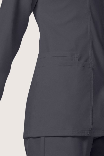 Bluza medyczna damska rozpinana Cherokee Revolution Snap szara-5